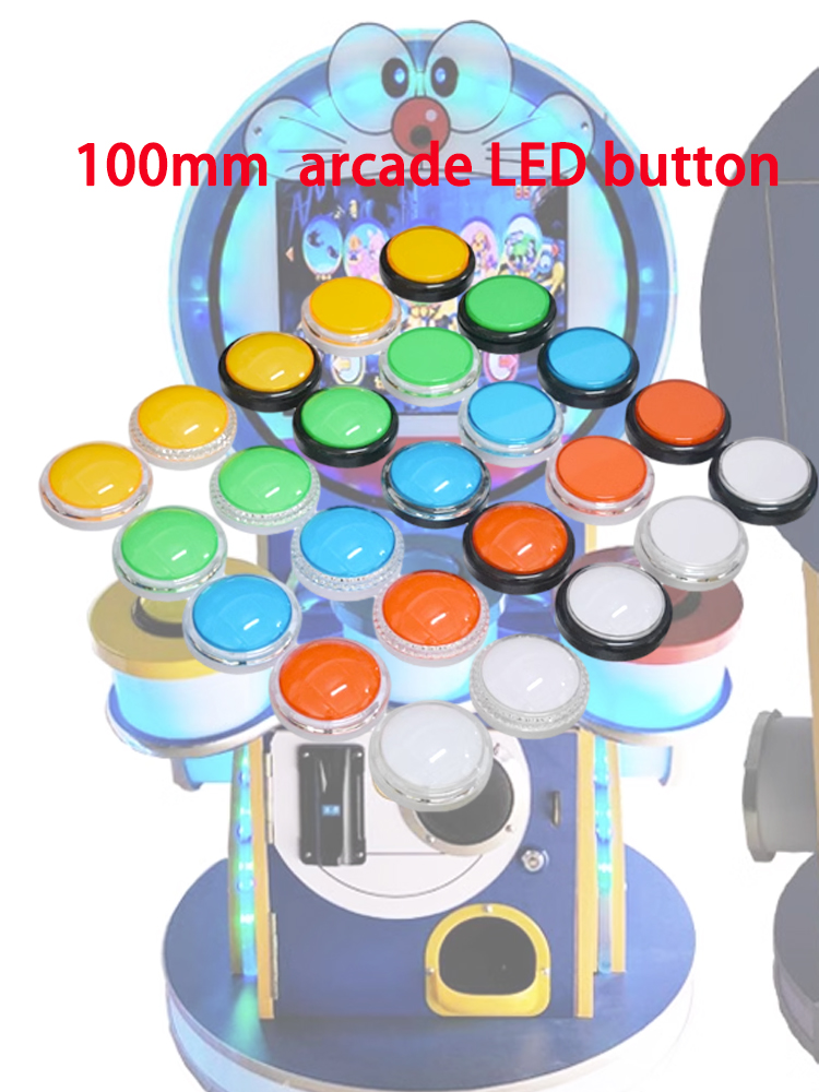 Arcade Game Jackpot - 12V Arcade LED-Taste 100mm Flache Runde
